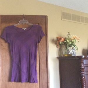 Burberry Purple Scoop Neck T-shirt