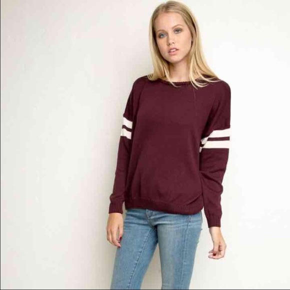 Brandy Melville Maroon Veena Sweater