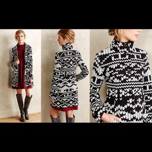 Anthropologie Fairisle Sweater Jacket size small