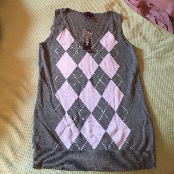 Long Tall Sally argyle vest NTW