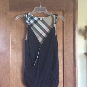 Black Burberry Brit Tank Top