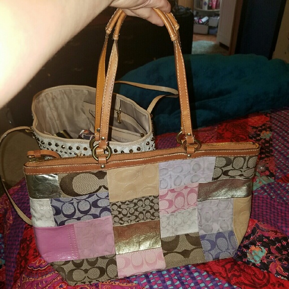Authentic rare patchwork coachtote