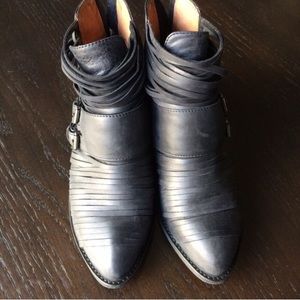 Jeffrey Campbell Isley Black Leather Booties