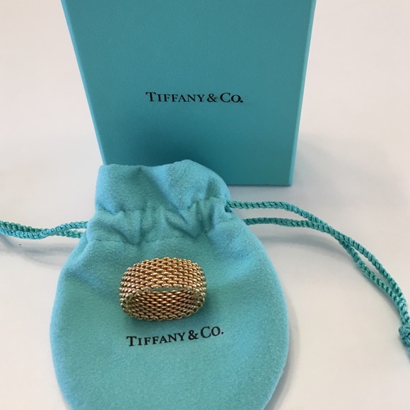 Tiffany & Co. Jewelry - Tiffany & Co 18k gold Somerset mesh ring