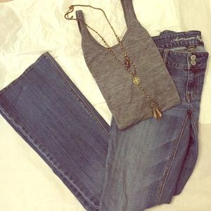 American Eagle flared denim