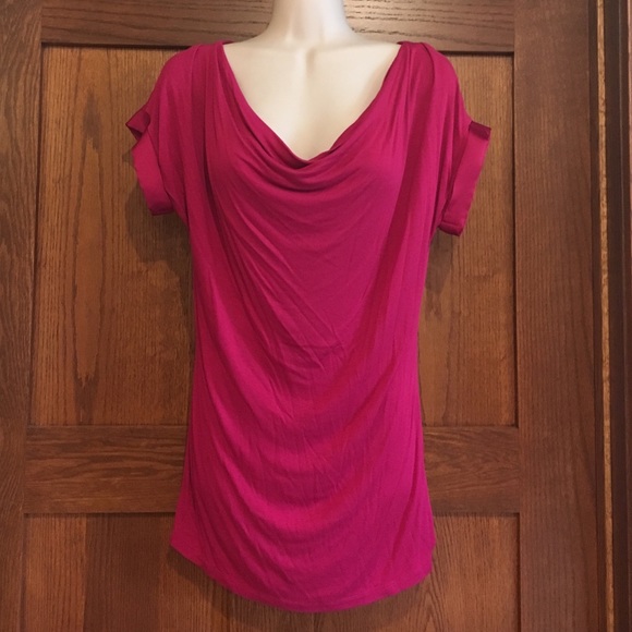 The limited pink drape neck too dressy sleeves