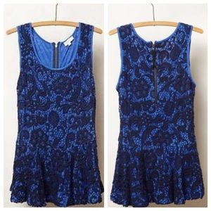 Anthropologie Meadow Rue Emilia peplum top