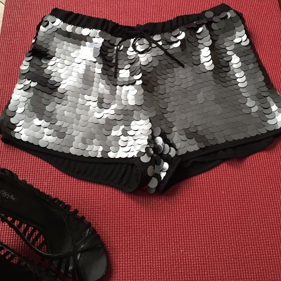 H&M Pants - NWT H&M black sequin shorts