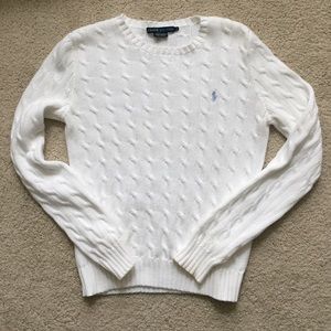 Polo white sweater medium