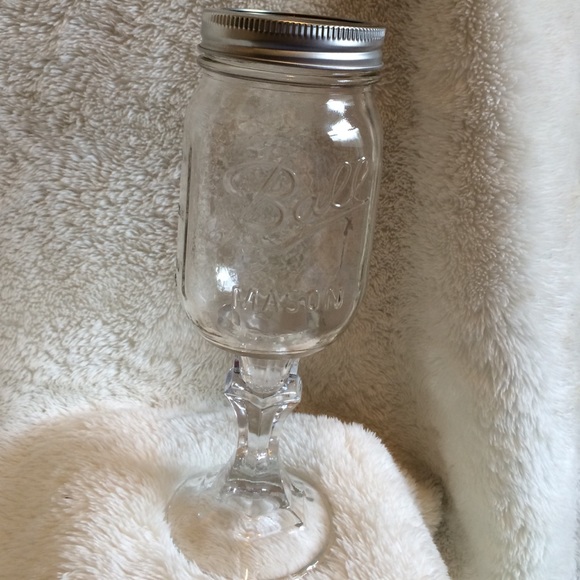 Mason jar wine glass