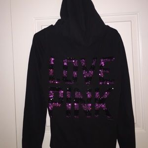 PINK VICTORIAS SECRET ZIP UP HOODIE