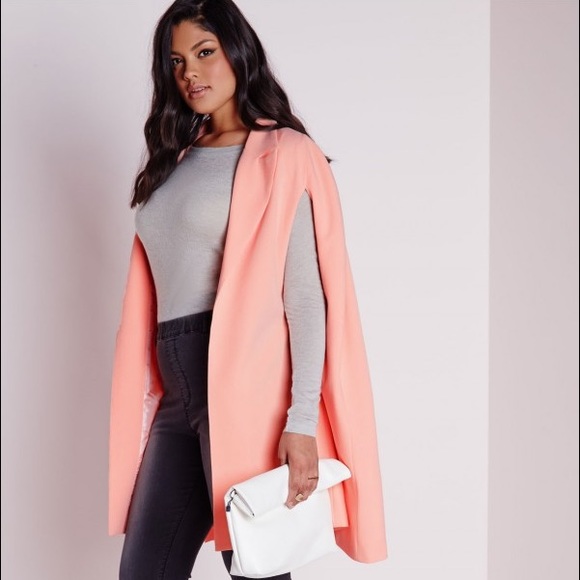 Missguided Plus Peach Caplet Jacket size US 14