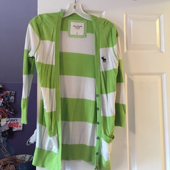 Whit & green sweater from Abercrombie & Fitch