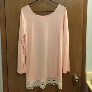 Pink long sleeved shirt