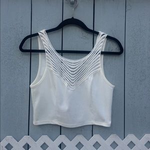White Crochet Crop Top 💕