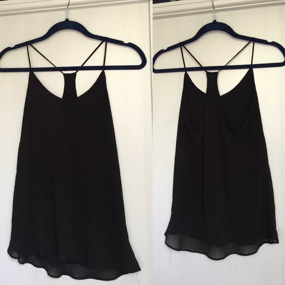 Love Culture Tops - Black racerback flowy tank