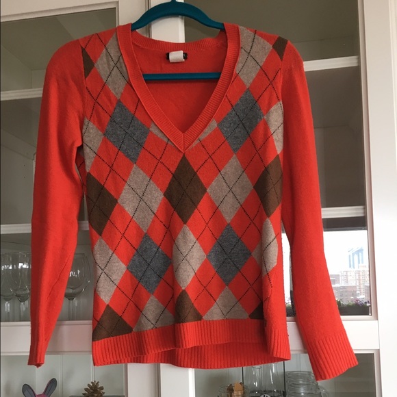 J Crew argyle sweater