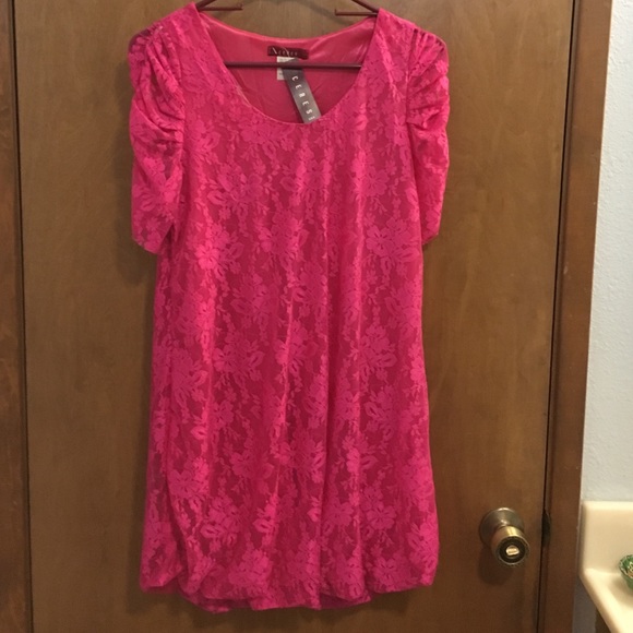 Pink lace dress