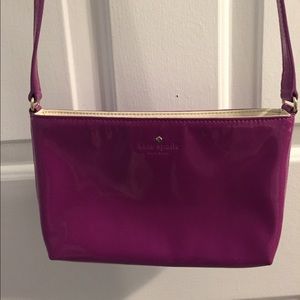 Kate Spade plumb patten leather crossbody bag.