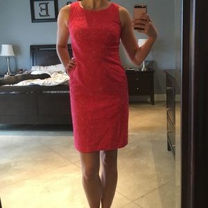 Nine West size 4 hot pink lace-style dress