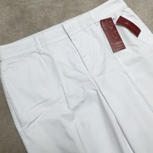 NWT White Flat Front Trousers
