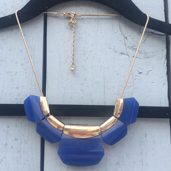 Gold & blue necklace 💕