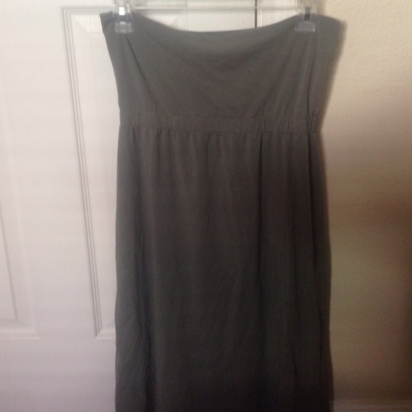 Cute forest green strapless dress