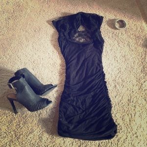 Cosmo Please! NEW Rouged Lace Back Cocktail Dress