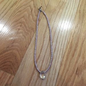 Purple crystal necklace