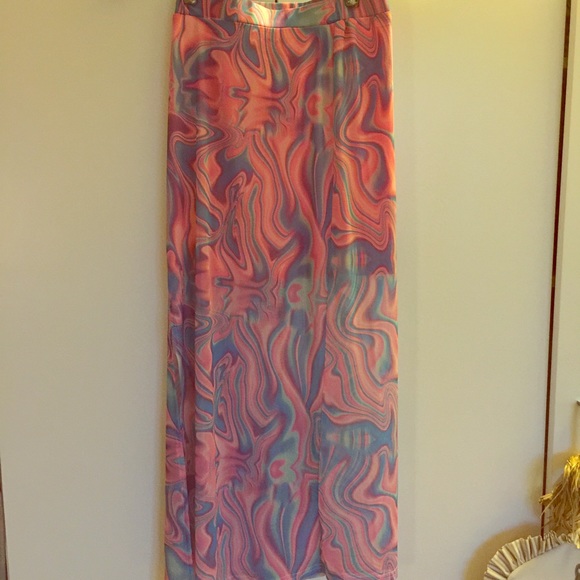 UNIF pastel, midi, tie dye Verse Skirt