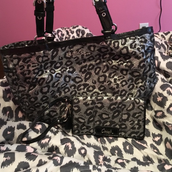 Coach bag and matching wristlet/wallet