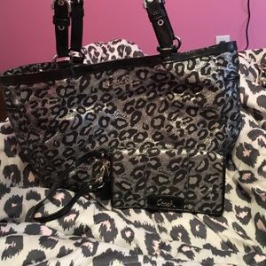 Coach bag and matching wristlet/wallet