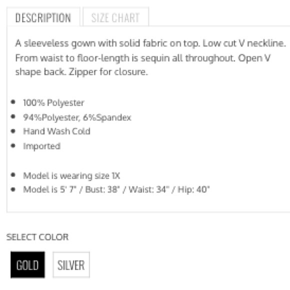 Elegant black and gold dress - Picture 3 of 5