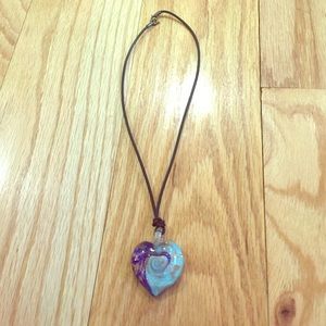 Authentic Murano glass heart necklace from Italy