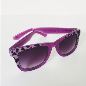 Betsey Johnson Purple Leopard Sunglasses