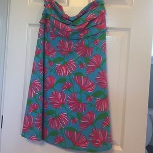 Lilly Pulitzer strapless cotton dress.