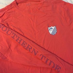 Southern Tide long sleeve t-shirt salmon color