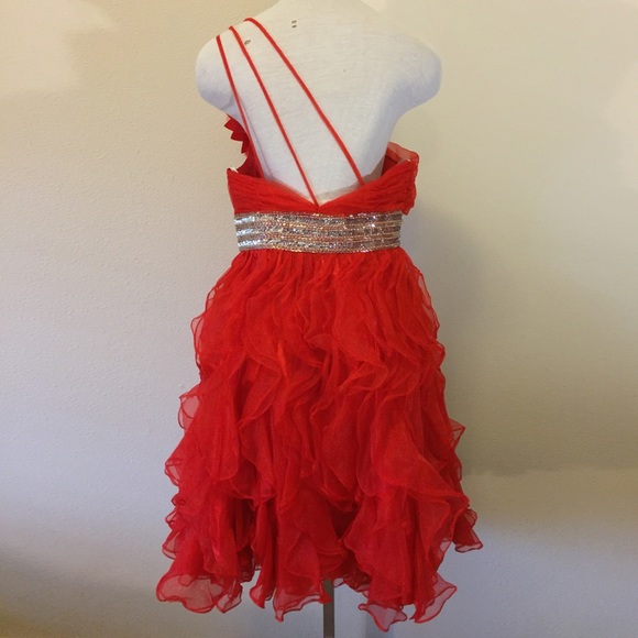 Red Cinderella Divine Prom | Homecoming Dress Sz 8 - Picture 3 of 7
