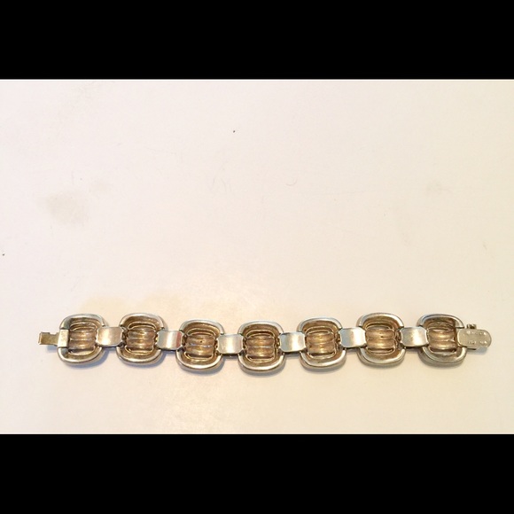 Vintage Tiffany Silver, 18kt  Gold Link Bracelet🌺 - Picture 4 of 7