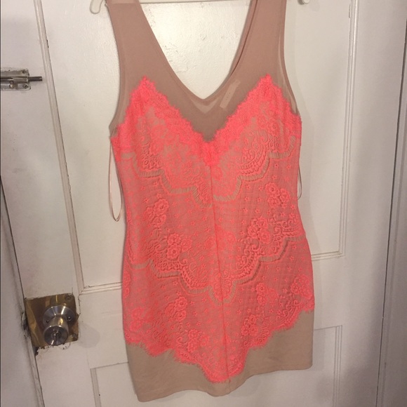 Pink lace dress