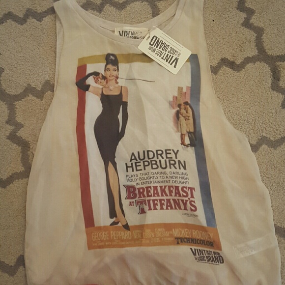 Nwt vintage brand audrey hepburn tee tank summerLA - Picture 1 of 2
