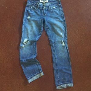 A&F boyfriend distress jeans