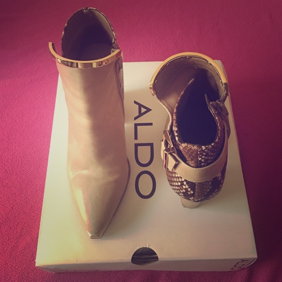 Nude booties from Aldo