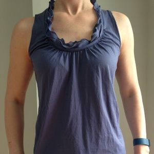 Banana Republic Sleeveless Ruffle Tee