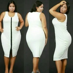 Off White Midi Dress NWOT