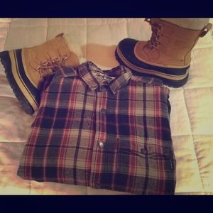 Men's Woolrich Flannel Button Down Jacket