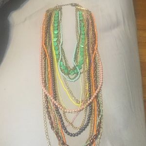 Long multi colored necklace