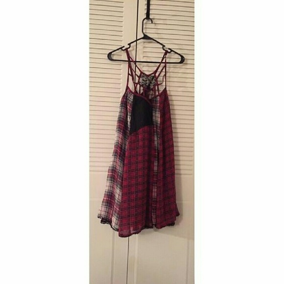 ISO WET SEAL PLUS PLAID STRAPPY BABYDOLL DRESS 3X - Picture 1 of 1