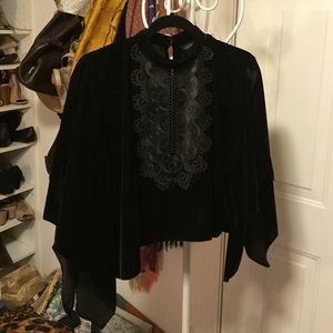 Zara velvet top