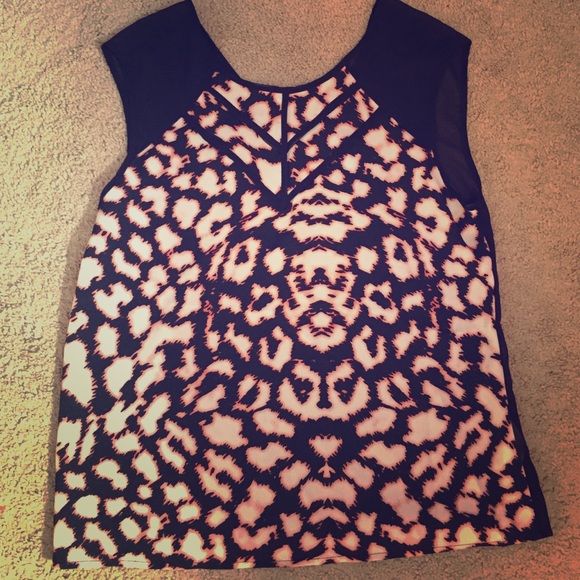 Sheer cheetah print tank top from Francesca'